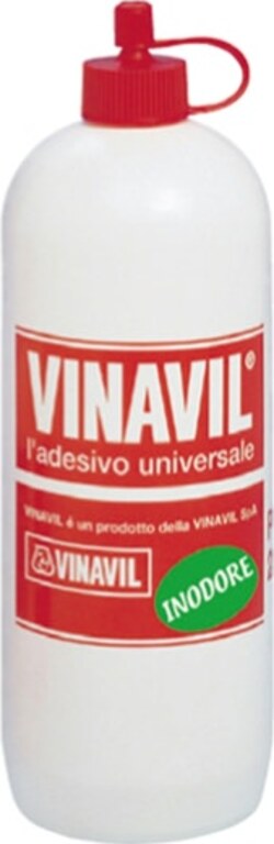 Colla vinilica Vinavil - 250 gr - bianco - Vinavil Cancelleria e prodotti per ufficio/Archivio ufficio e accessori per scrivania/Nastri colle elastici e graffette/Adesivi e colle/Adesivi spray Eurocartuccia - Pavullo, Commerciovirtuoso.it