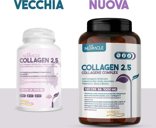 Collagene-bioactive-verisol®-2500-mg-+-acido-ialuronico-+-coenzima-q10---integratore-pelle,-capelli-e-ossa-con-biotina,-zinco-e-vitamina-c---120-compresse,-nutracle