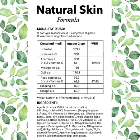 Collagene Vegano-Natural Skin Integratore Alimentare Tonificante Formula per Pelle E Articolazioni Alto Assorbimento Anti Invecchiamento Cutaneo Salute e cura della persona/Vitamine minerali e integratori/Collagene The Light Nutrition - Milano, Commerciovirtuoso.it