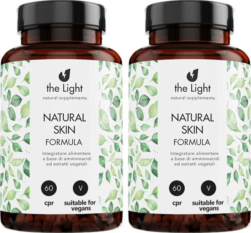Collagene Vegano-Natural Skin Integratore Alimentare Tonificante Formula per Pelle E Articolazioni Alto Assorbimento Anti Invecchiamento Cutaneo Salute e cura della persona/Vitamine minerali e integratori/Collagene The Light Nutrition - Milano, Commerciovirtuoso.it