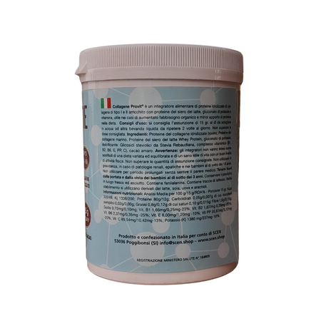 Scen Collagene Provit - Collagene idrolizzato tipo I e II ad altissima concentrazione, arricchito con proteine del siero del latte, potassio, vitamine B1, B2, B6, E, PP, C