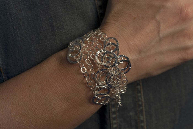 Collana a cerchi in argento 925/1000