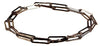 Collana a maglie rettangolari  lunghe d'argento 925