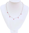 Collana Bimba- Ragazza in Argento 925 Millesimi con Stelline Smaltate Fuchsia Pendenti
