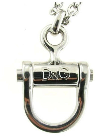 Collana Catena Lunga Acciaio Dolce & Gabbana Unisex con Pendente D&G Art.DJ018