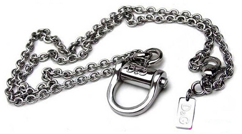 Collana Catena Lunga Acciaio Dolce & Gabbana Unisex con Pendente D&G Art.DJ018