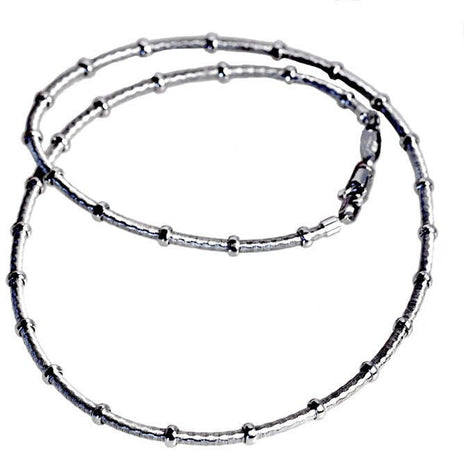 Collana cavetto di filo intrecciato  d'argento