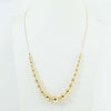 Collana collier donna in oro giallo 18 ct con sfere lucide e diamantate
