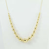 Collana collier donna in oro giallo 18 ct con sfere lucide e diamantate