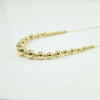 Collana collier donna in oro giallo 18 ct con sfere lucide e diamantate