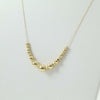 Collana collier donna in oro giallo 18 ct con sfere lucide e satinate