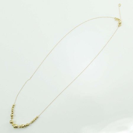 Collana collier donna in oro giallo 18 ct con sfere lucide e satinate