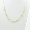 Collana collier donna in oro giallo con sfere lucide e diamantate