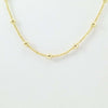 Collana collier donna in oro giallo con sfere lucide e diamantate