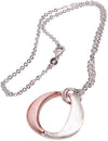 collana con pentente argento rosa
