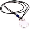 Collana croce in argento e cuoio