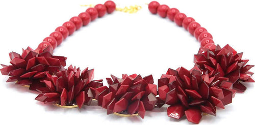 Collana Da Donna in Zamak E Resina Collana Girocollo Con 5 Fiori E Perle Chiusura Regolabile Collana Fashion Nickel Free Moda/Donna/Gioielli/Collane Leclaf - Napoli, Commerciovirtuoso.it