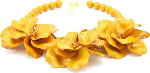 Collana Da Donna in Zamak E Resina Colorata Collana Girocollo Fashion Con Perle E 3 Fiori Satinati Chiusura Regolabile Nickel Free Moda/Donna/Gioielli/Collane Leclaf - Napoli, Commerciovirtuoso.it