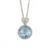 Collana Donna Boccadamo Xgr675 Con Pendente Rondo Acquamarina