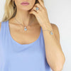 Collana Donna Boccadamo Xgr675 Con Pendente Rondo Acquamarina
