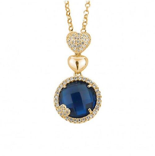Collana Donna Boccadamo Xgr676db Con Pendente Tondo Blu