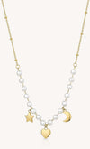 Collana Donna Brosway Bah80 Con Pendenti Cuore Stella Luna