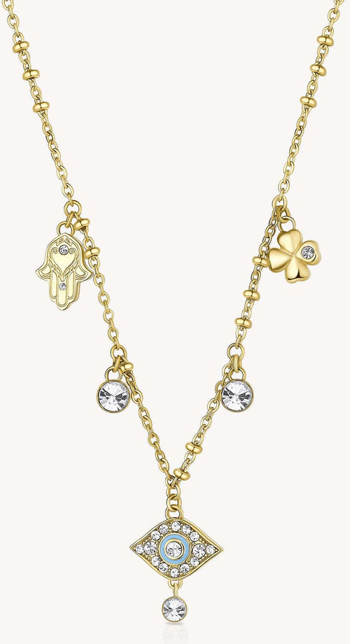 Collana Donna Brosway Bhkn098 Con Ciondoli Mano Di Fatima