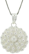 Collana con ciondolo pendente filigrana sarda in argento