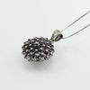 Collana con ciondolo pendente filigrana sarda in argento brunito