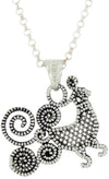 Collana Sarda Donna in Argento Brunito con Pendente Pavoncella in Filigrana – Artigianato Sardegna