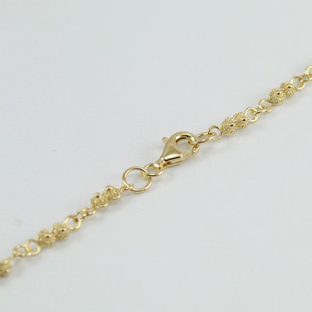 Collana donna filigrana sarda in argento dorato nido d'ape a fiore