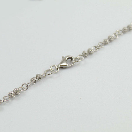 Collana donna filigrana sarda in argento rodiato nido d'ape a fiore