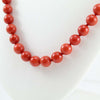 Collana donna filo corallo rosso e chiusura in oro giallo con cammeo 50 cm