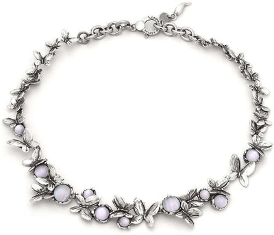 Collana Donna Giovanni Raspini 11378 Collezione Butterfly in Argento 925, Madreperla E Quarzo