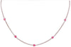 Collana Donna Girocollo in Argento 925 Millesimi Ragazza-Donna con Cuoricini Smaltati Rosa Rodiato Oro Bianco