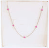 Collana Donna Girocollo in Argento 925 Millesimi Ragazza-Donna con Cuoricini Smaltati Rosa Rodiato Oro Bianco