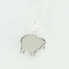 Collana in argento con pendente pecorella filigranata brunita