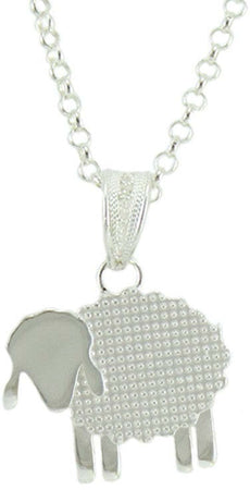 Collana in argento con pendente pecorella filigranata