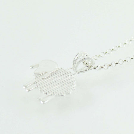 Collana in argento con pendente pecorella filigranata