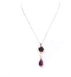 Collana Donna in Argento 925 Nihama con Pendente in Ametista Perla e Opale Regalo per Lei Collanina Catenella Argentata