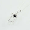 Collana donna argento con Sardegna traforata e pendente Su Coccu onice