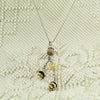 Collana donna in argento sfere filigrana sarda brunite e dorate con su coccu