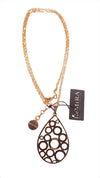 Collana Donna Kemira Lunga placcata Oro in Alta bigiotteria Catena con Charms Catenella d'Oro per lei