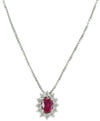 Collana donna Mirco Visconti in oro bianco con rubino e diamanti