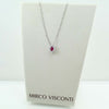 Collana donna Mirco Visconti in oro bianco con rubino e diamanti