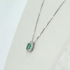 Collana donna Mirco Visconti in oro bianco con smeraldo e diamanti