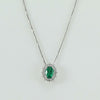 Collana donna Mirco Visconti in oro bianco con smeraldo e diamanti