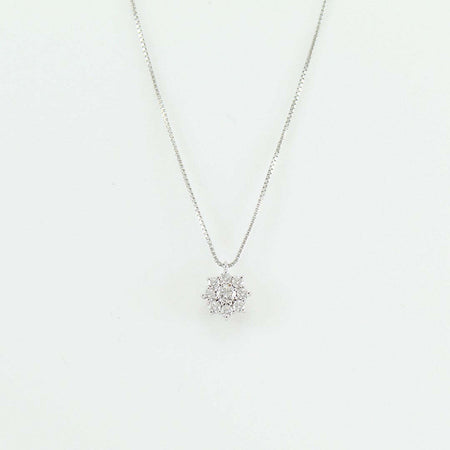 Collana donna Mirco Visconti in oro bianco pendente multipietra con diamanti