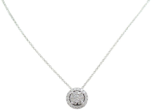 Collana donna Mirco Visconti in oro bianco pendente pavé di diamanti