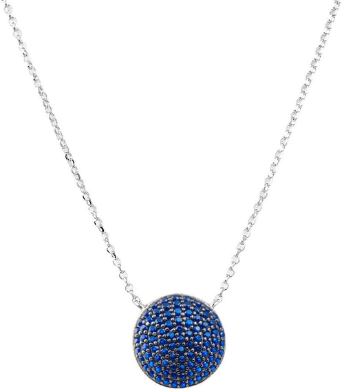 Collana Donna Osa Jewels 9939z Con Ciondolo Tondo Strass Blu